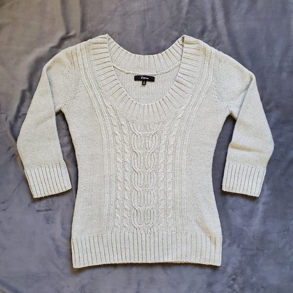 Express Women's Gray Sweater SM